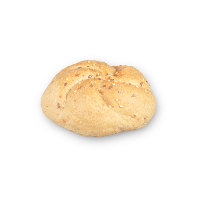 Qucik-frozen Kaiser roll with seed and rye