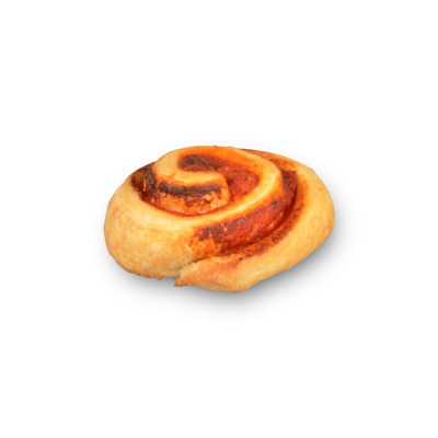 Frozen pre-leavened Mini roll with pizza flavor