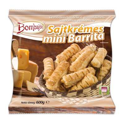 Bombajóó Mini Barrita congelati rapid, umplută cu cremă de brânză (minibaton)